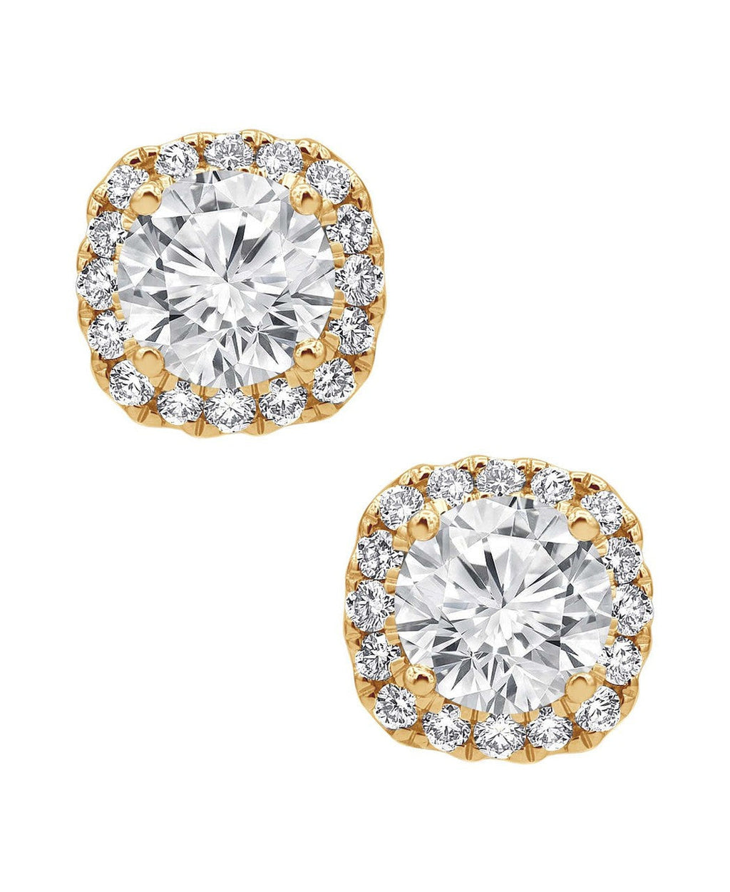 Cushion Diamond Stud Earrings