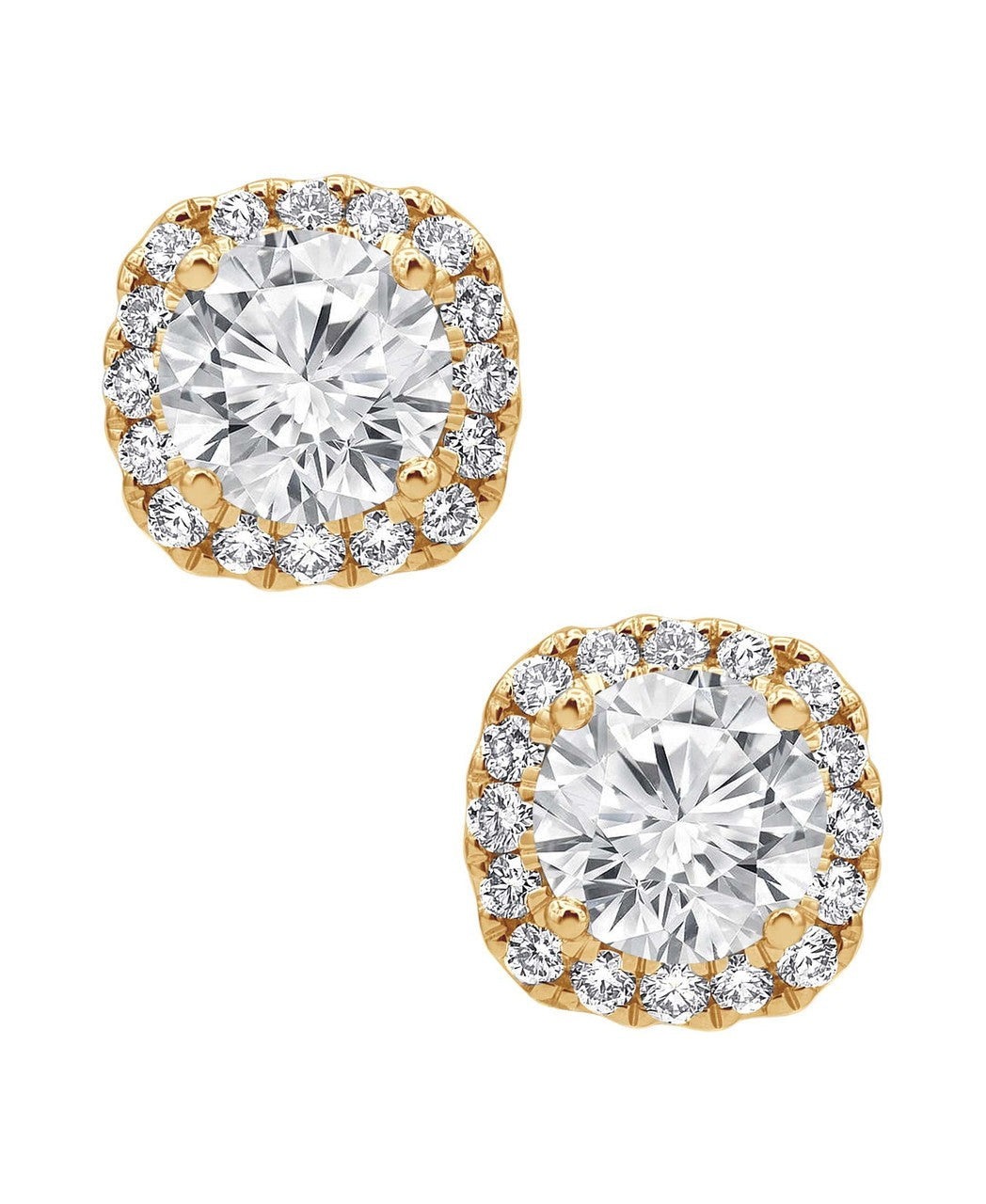 Cushion Diamond Stud Earrings