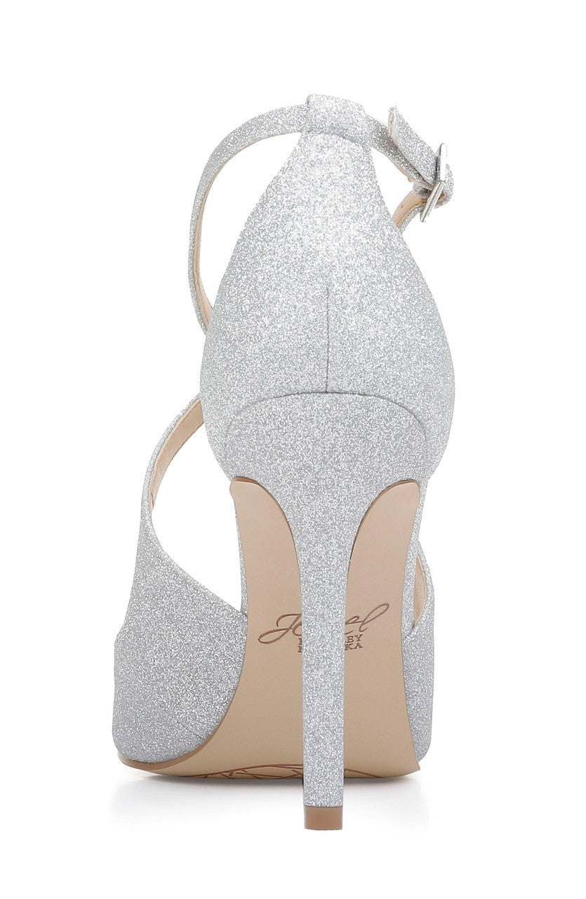 Jonna Glitter Peep Toe Pumps