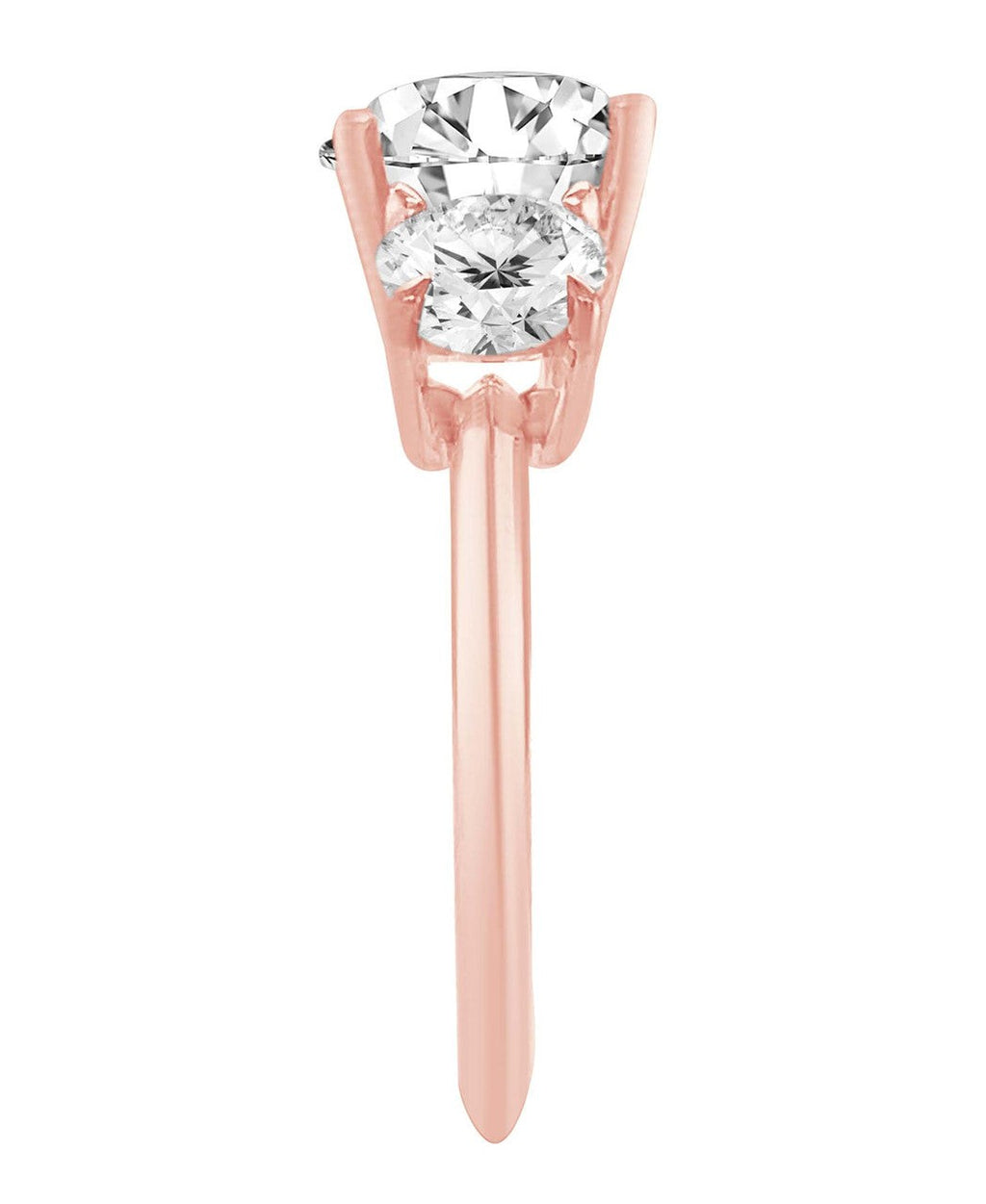 Round Three Stone Diamond Engagement Ring