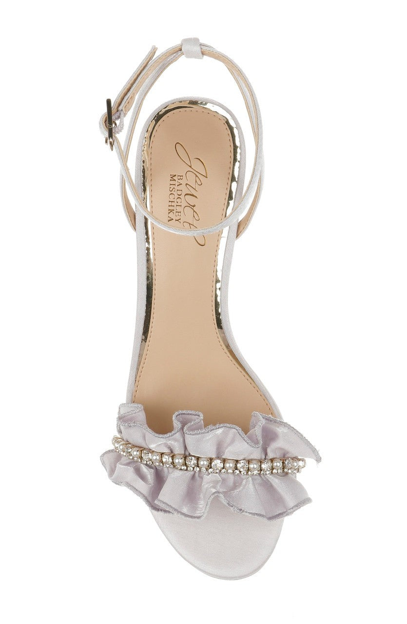 Desirie Ruffle Block Heel Sandal