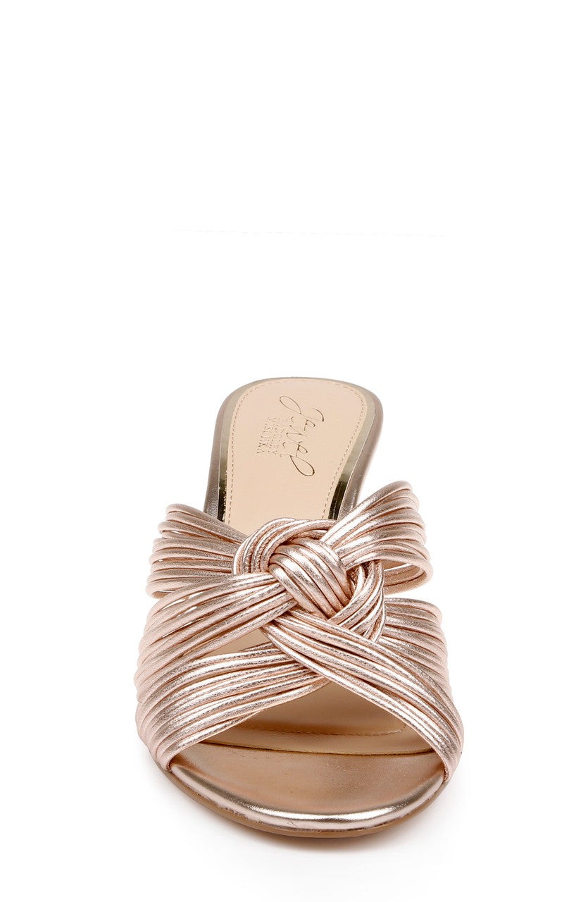 Mia Twisted Leather Mules