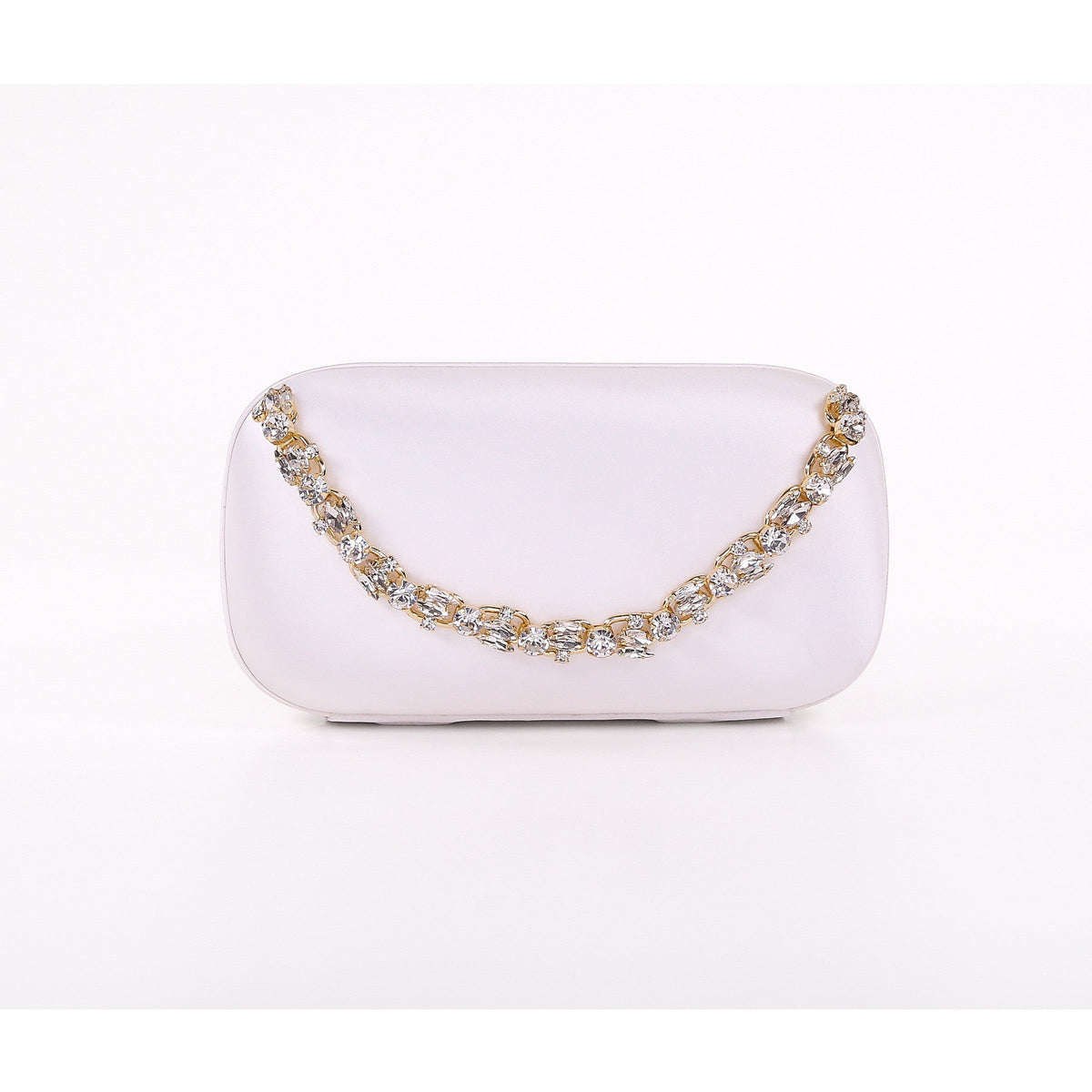 Celestine Satin Minaudiere with Crystal Necklace Handslip