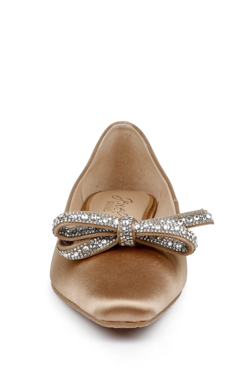 Hesther Ballerina Flats with Rhinestone Bow