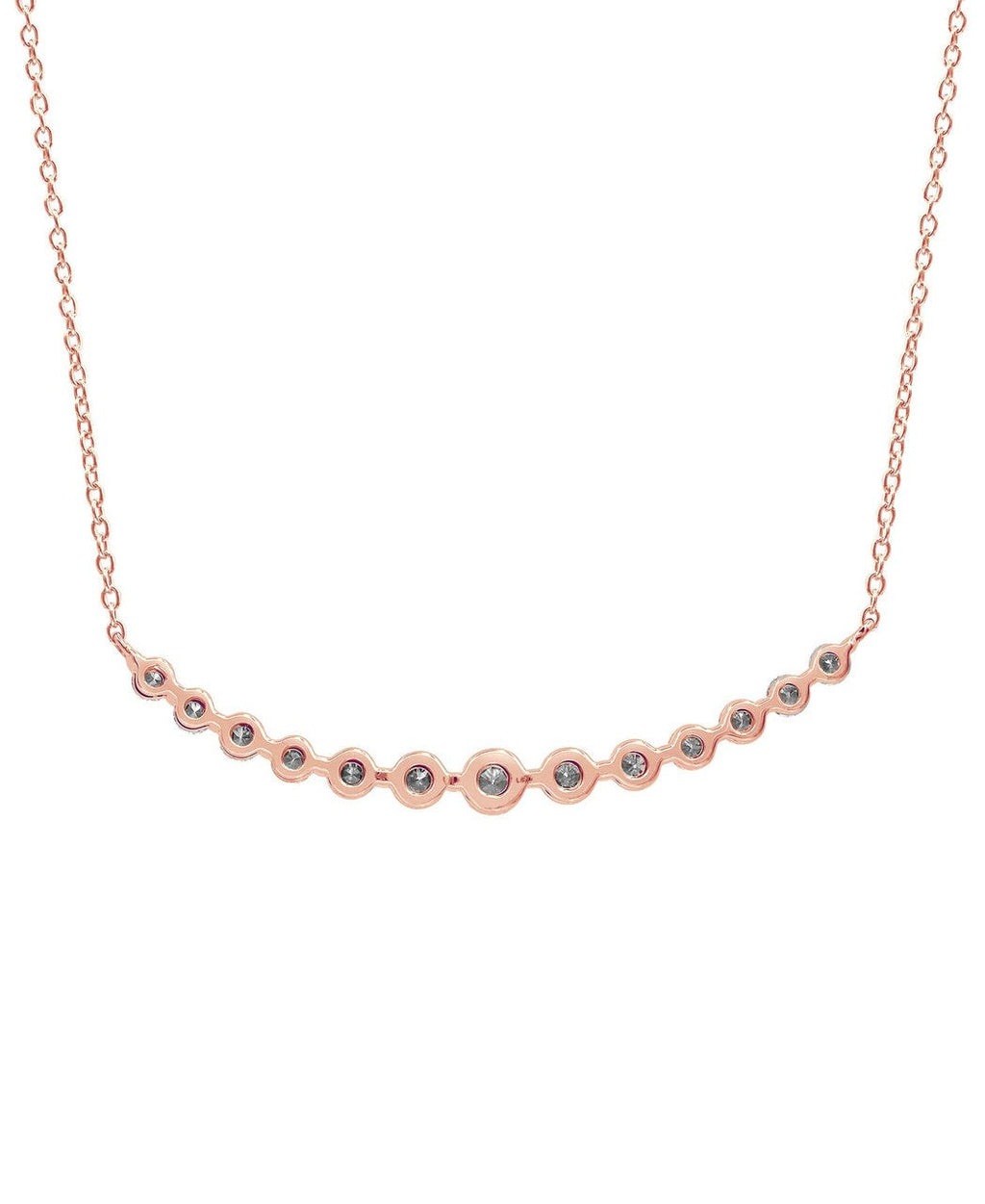 Diamond Curved Bar Collar Necklace