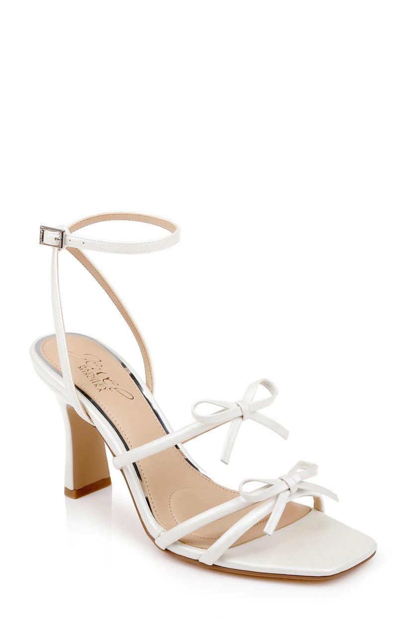 Kiyomi II Metallic Delicate Sandal with Bow Straps
