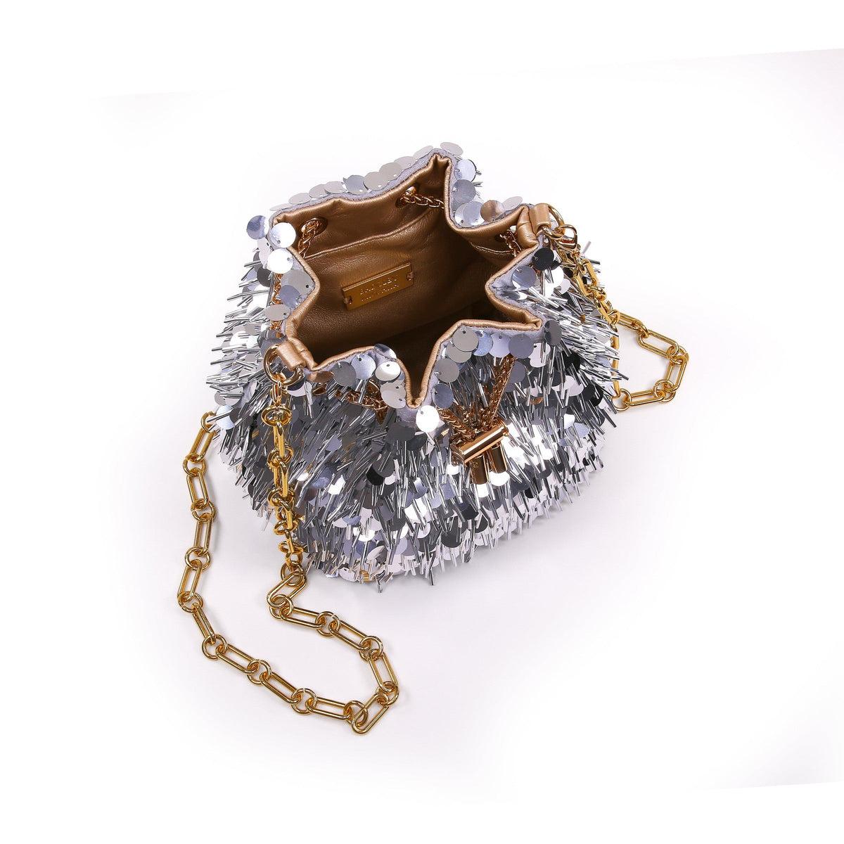 Piper Sequin and Bugle Bead Bucket Bag