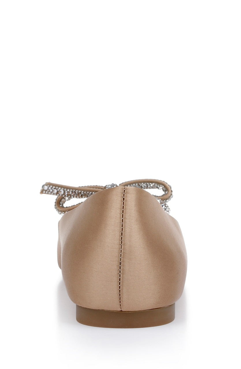 Hesther Ballerina Flats with Rhinestone Bow