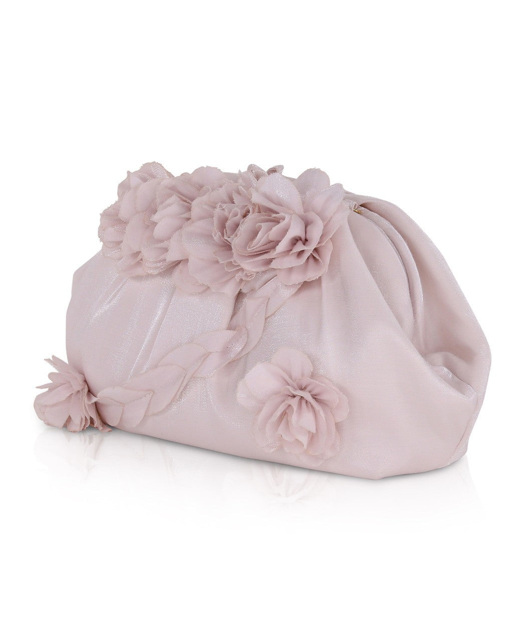 Lottie Floral Applique Pouch Clutch