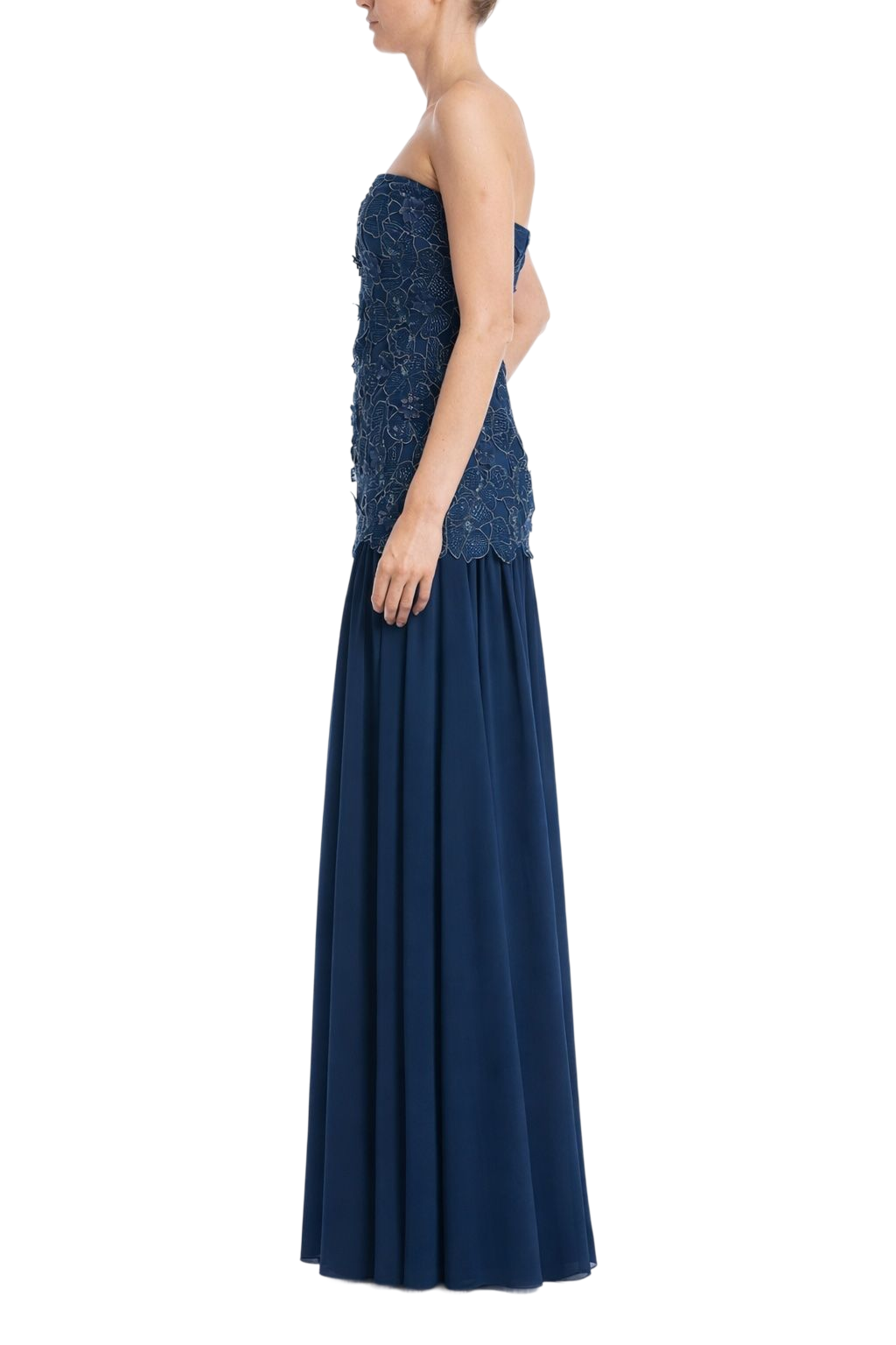 Lace Corset Bodice Dropwaist Gown