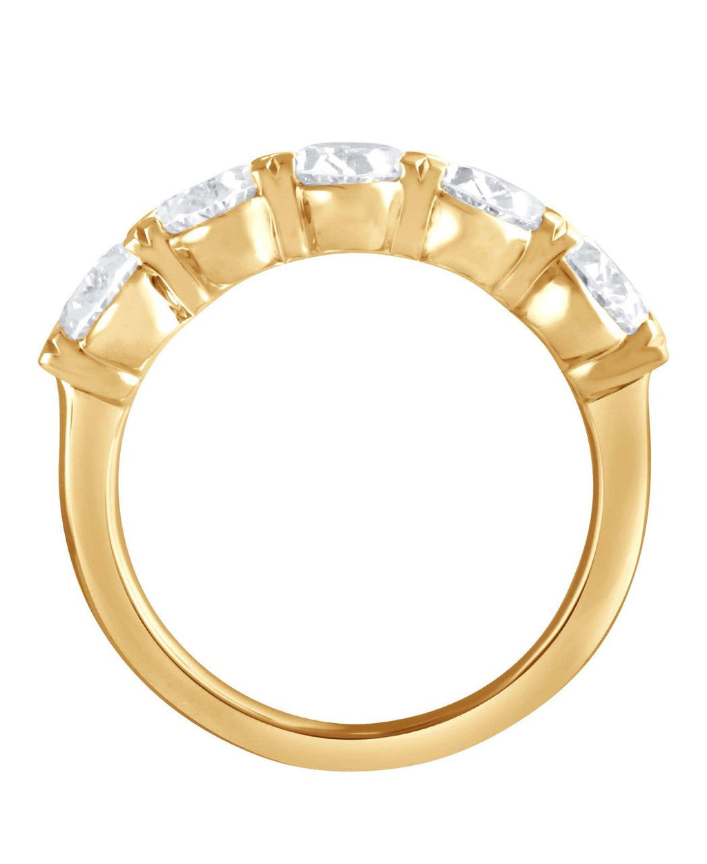 Oval-Cut Diamond Wedding Band