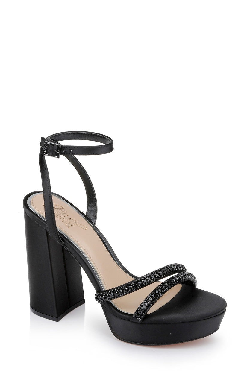 Rochel Platform Block Heel with Gemstone Embellished Straps