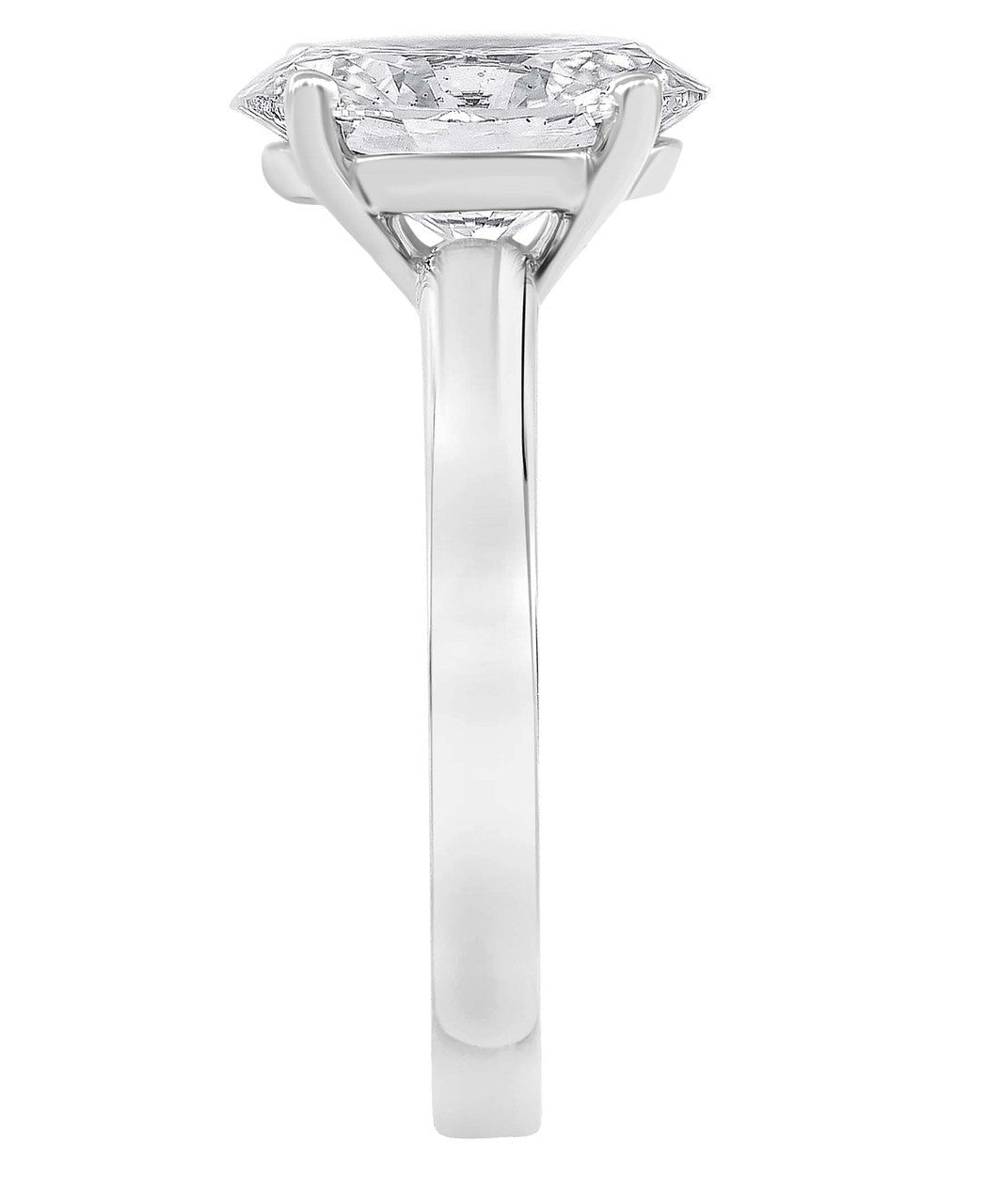 Oval-Cut Diamond Solitaire Engagement Ring