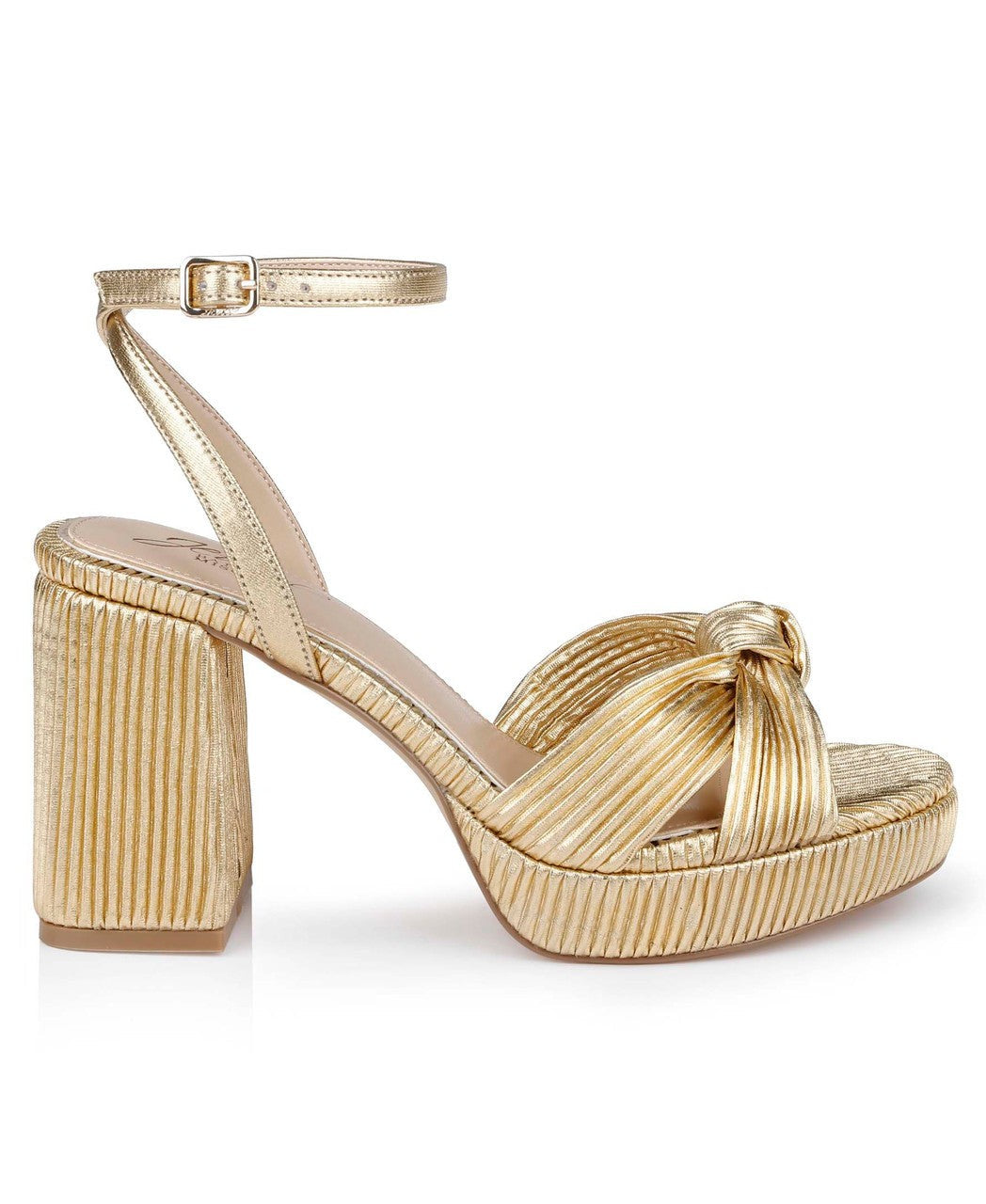 Tyler Ribbed Open Toe Block Heels