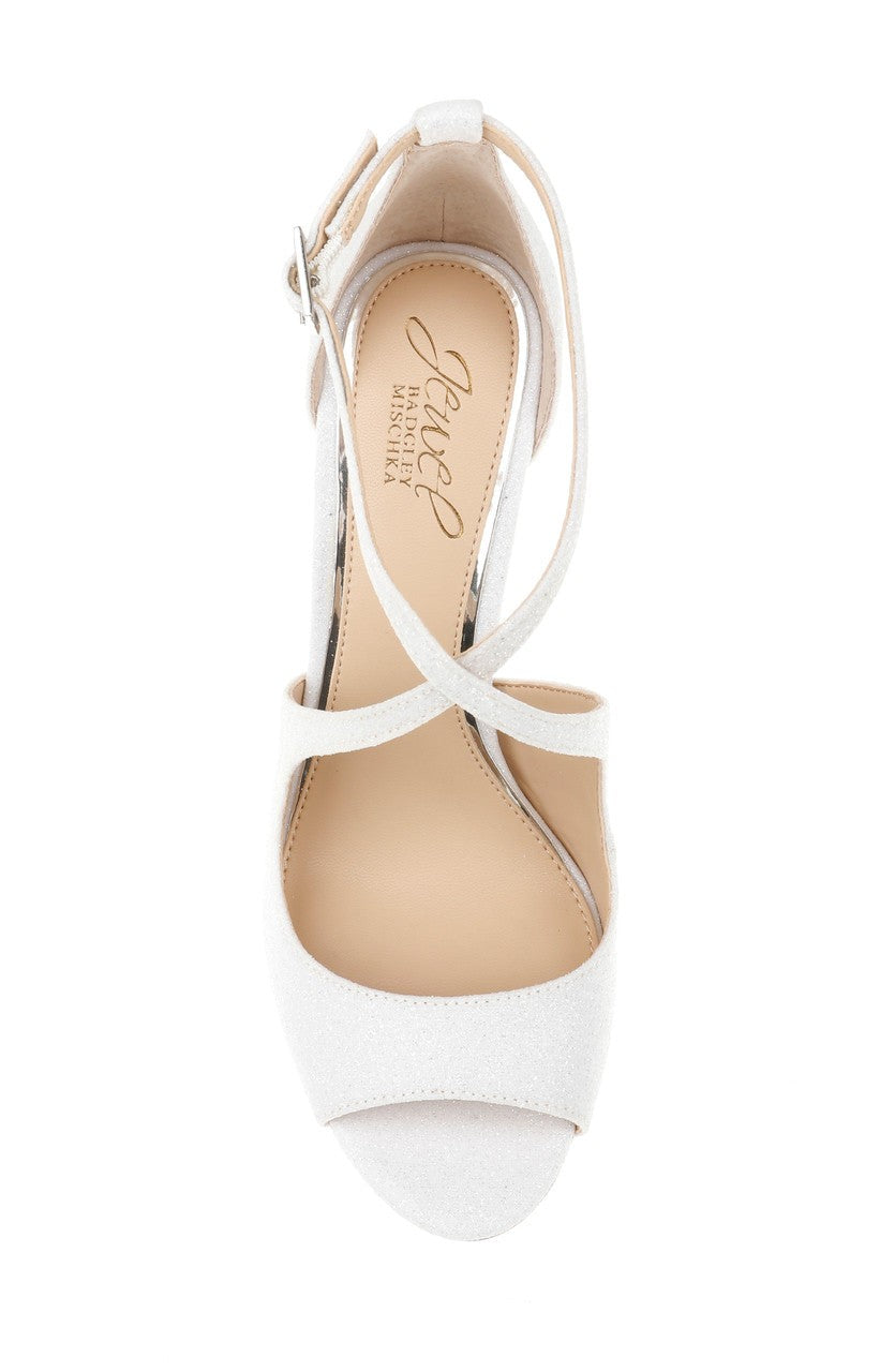 Jonna Glitter Peep Toe Pumps