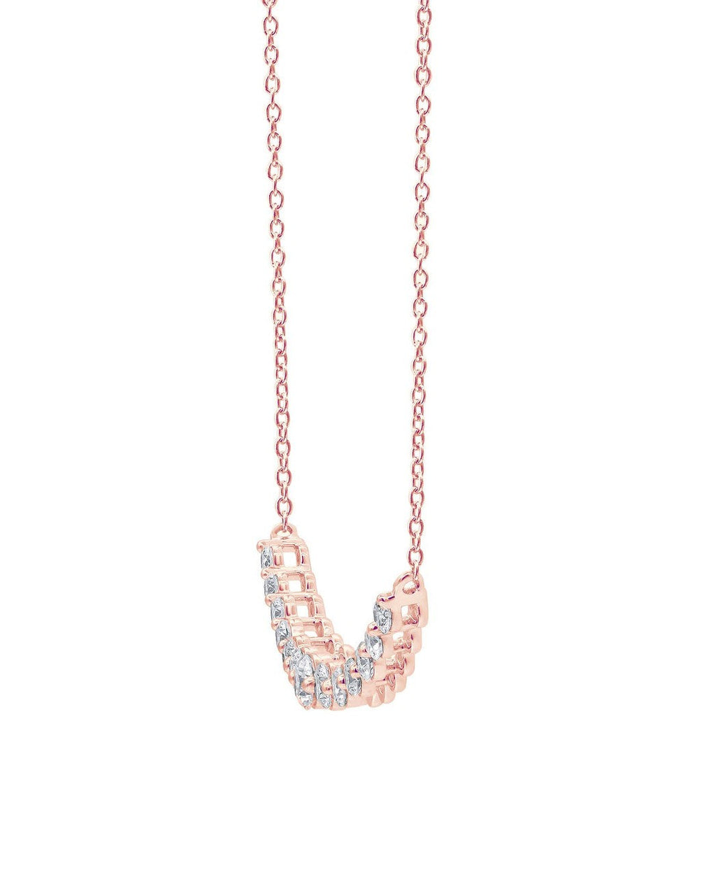 Diamond Curved Bar Collar Necklace