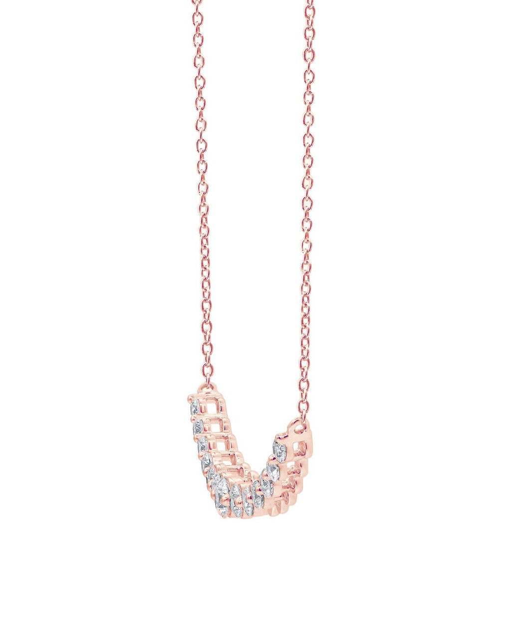 Diamond Curved Bar Collar Necklace