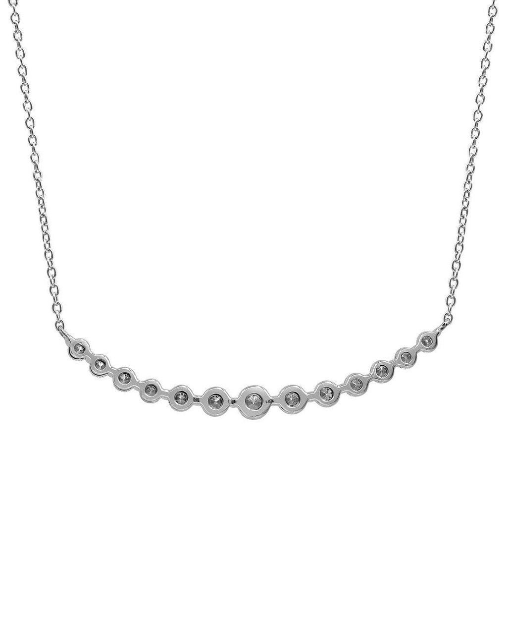 Diamond Curved Bar Collar Necklace