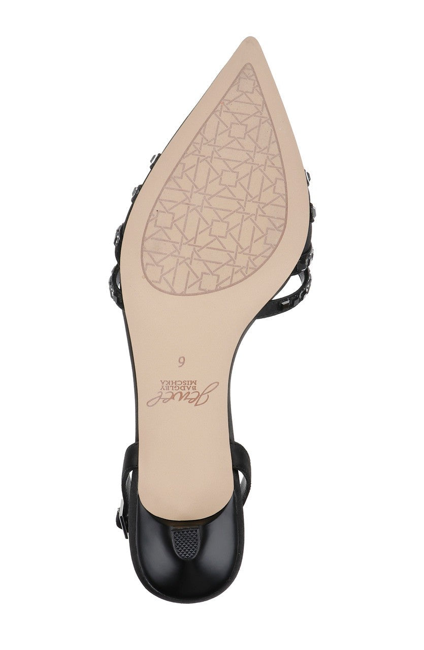 Katalina Bejeweled Slingback with Kitten Heel