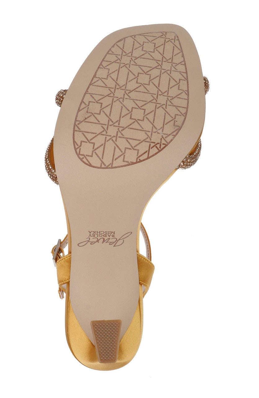 Madison Stiletto Sandals with Rhinestone Knot Detail