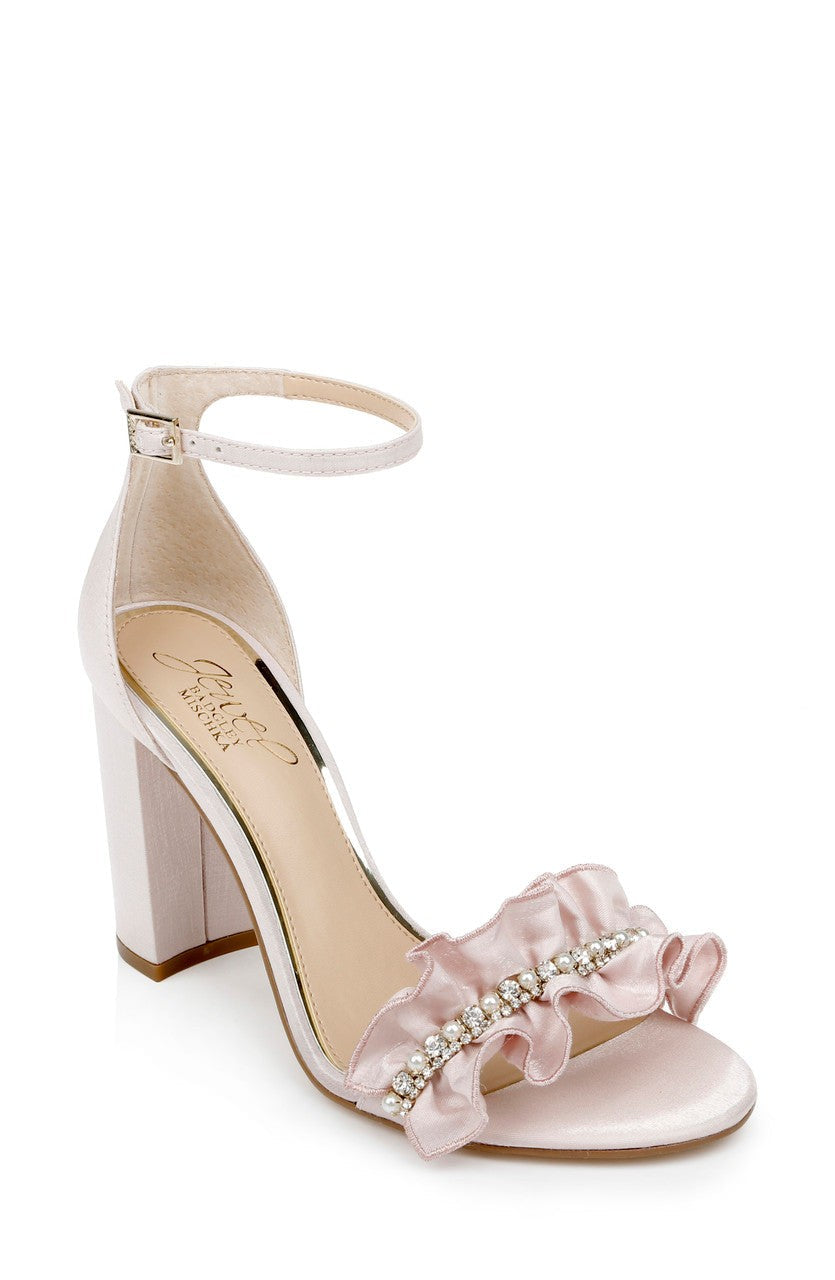 Deva Ruffle High Block Heel