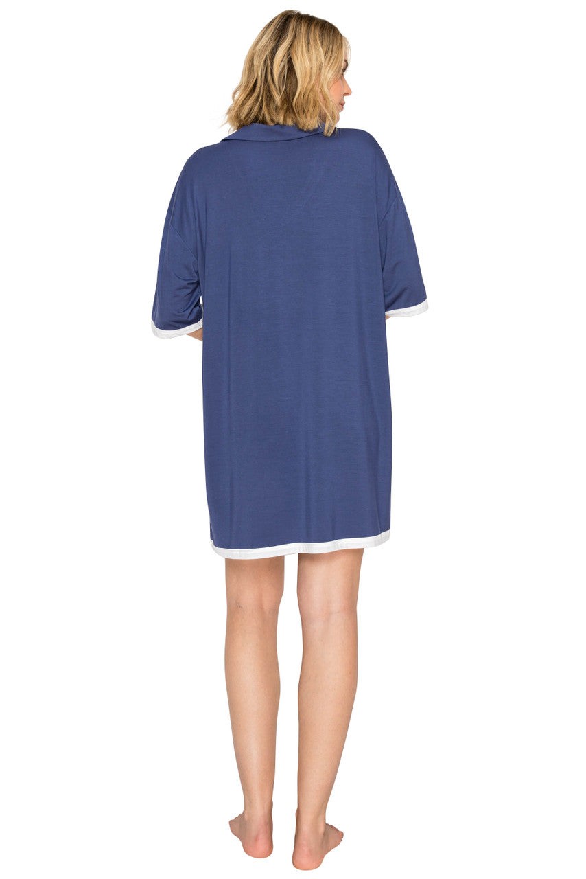 Yummy Modal Blend Collared Sleep Dress