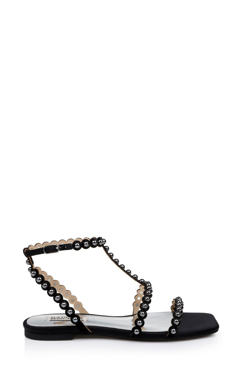 Cami Pearled Gladiator Flat Sandal