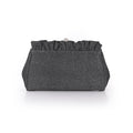Ria Ruffled Sparkle Jacquard Clutch