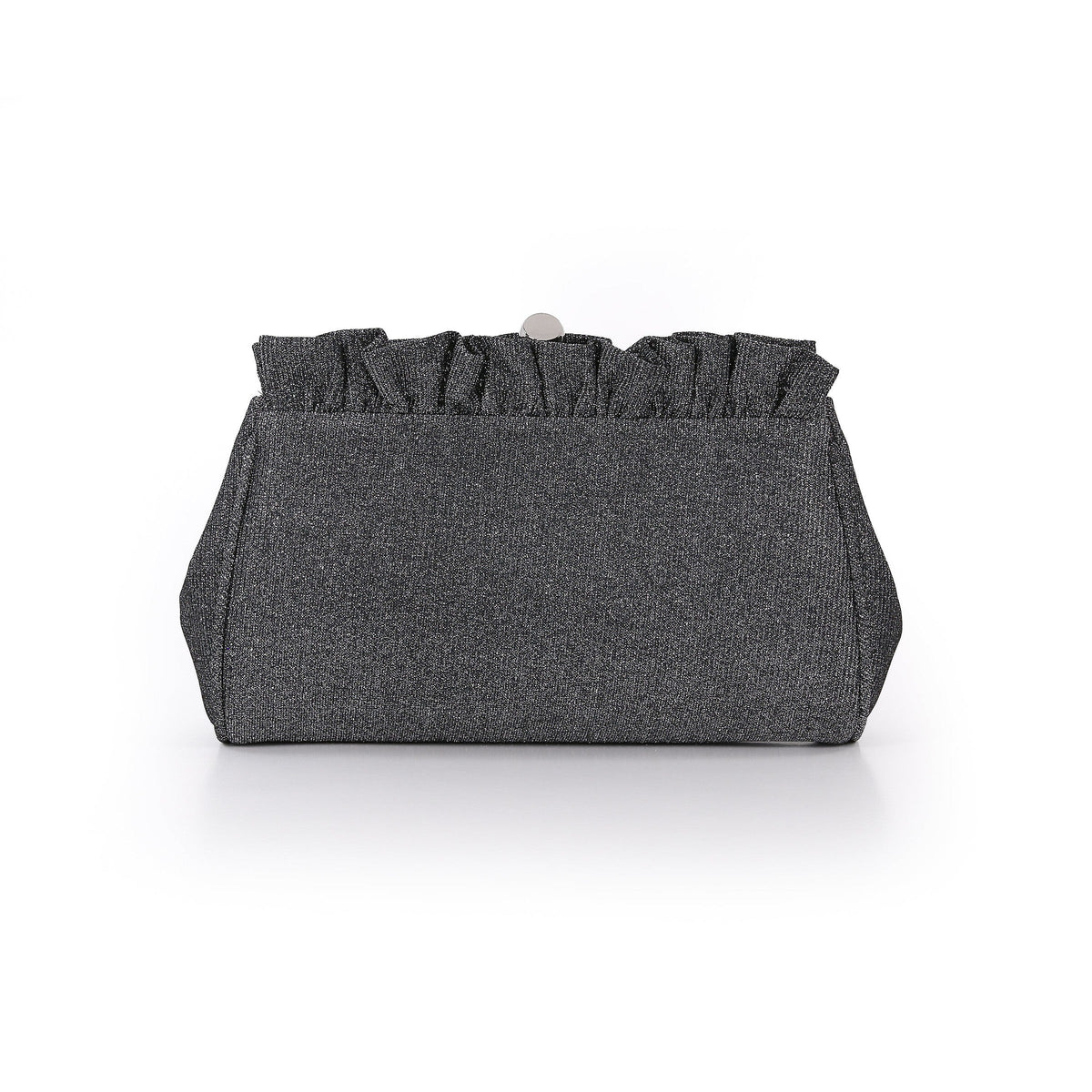 Ria Ruffled Sparkle Jacquard Clutch