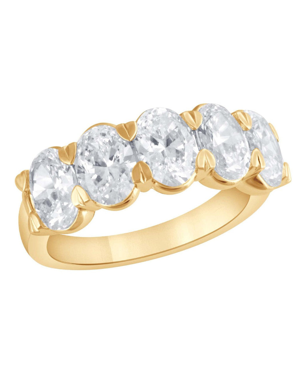 Oval-Cut Diamond Wedding Band