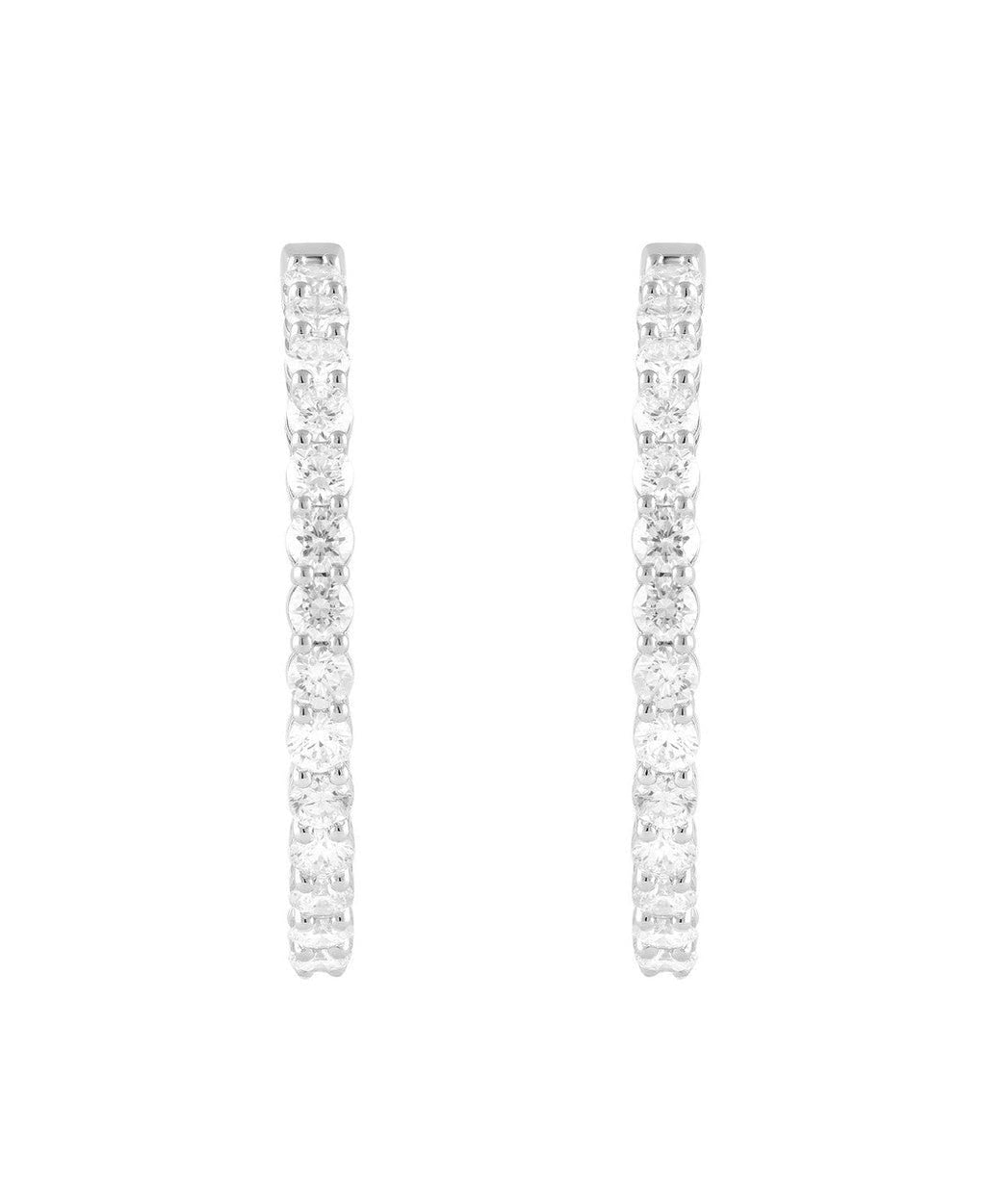 In & Out Diamond Hoop Earrings