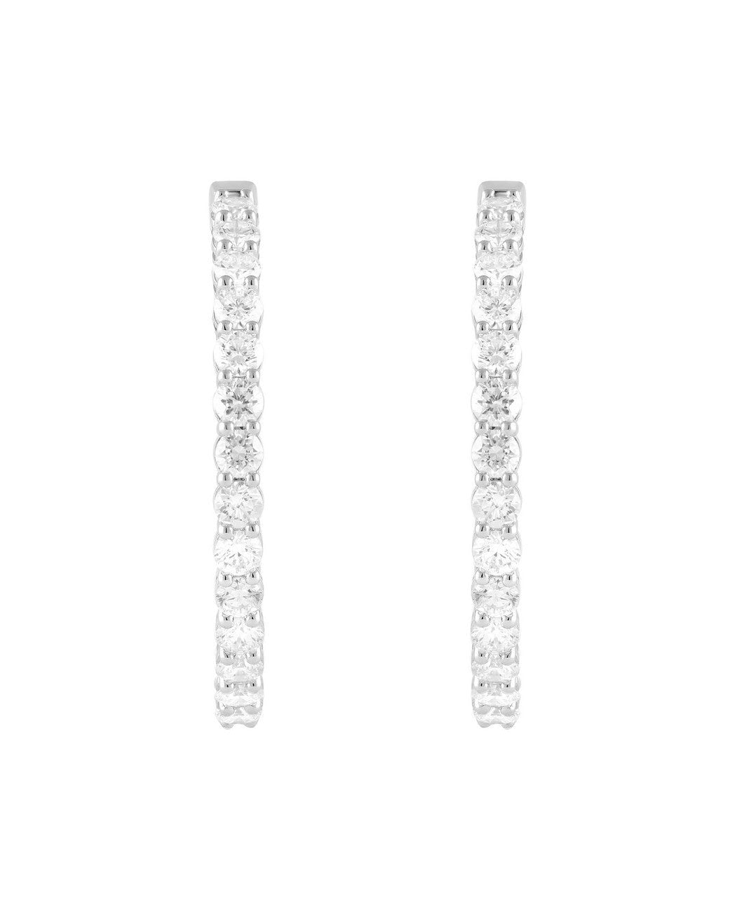In & Out Diamond Hoop Earrings
