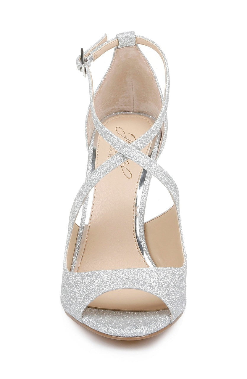 Jonna Glitter Peep Toe Pumps