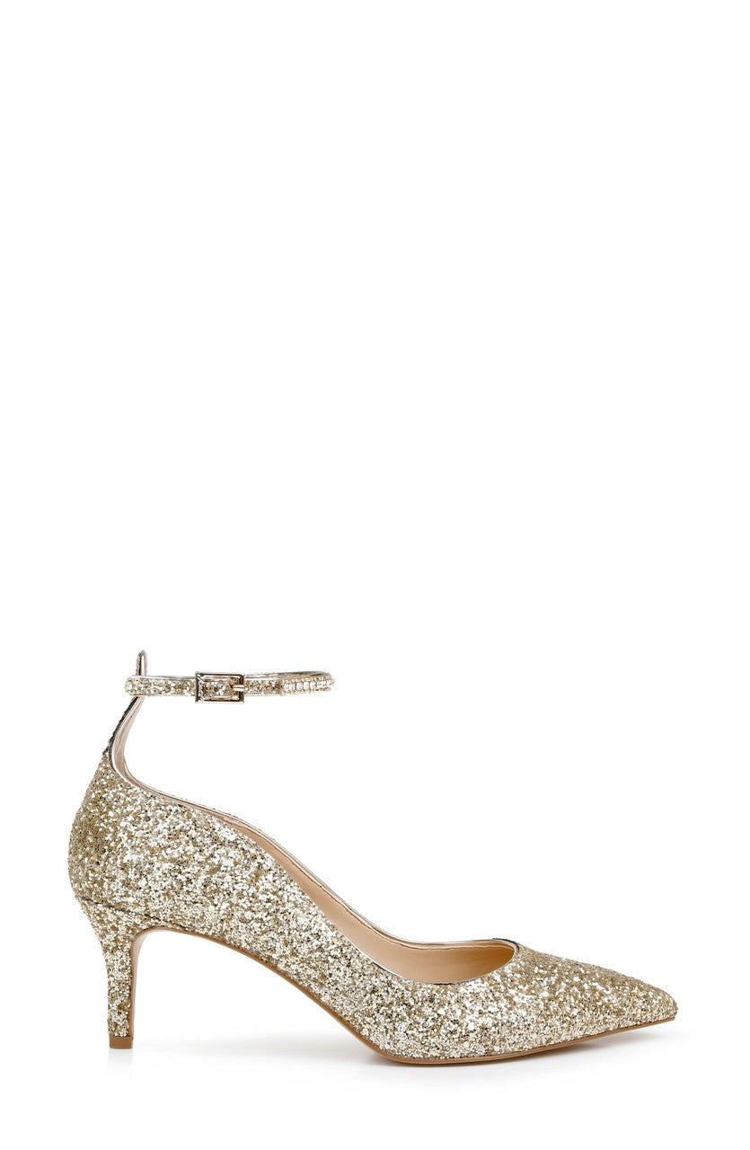 Jamila Ankle Strap Kitten Heel
