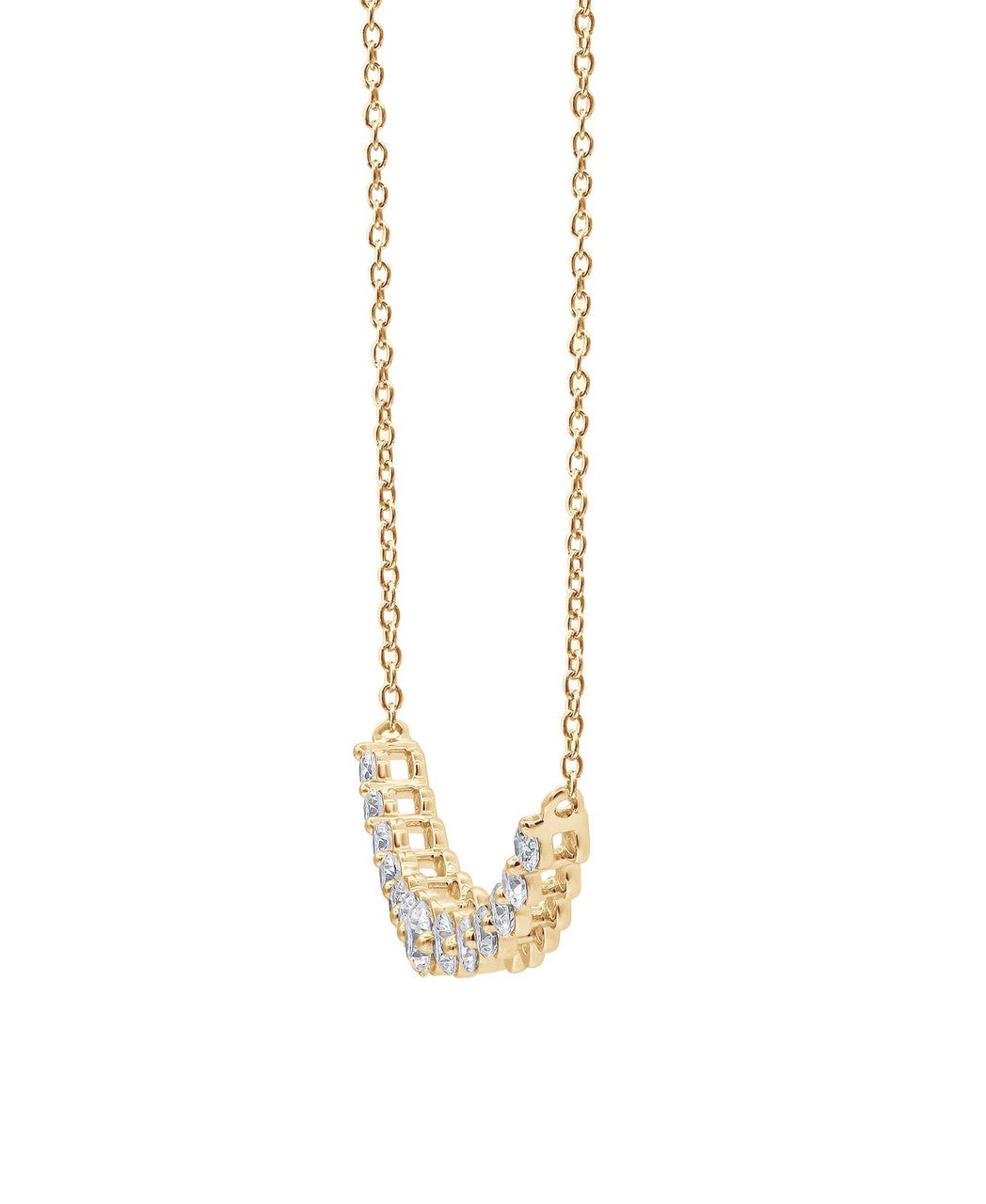 Diamond Curved Bar Collar Necklace