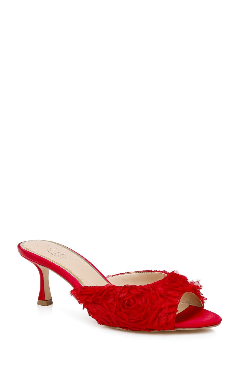 Scarlet Kitten Heel Mule Sandals