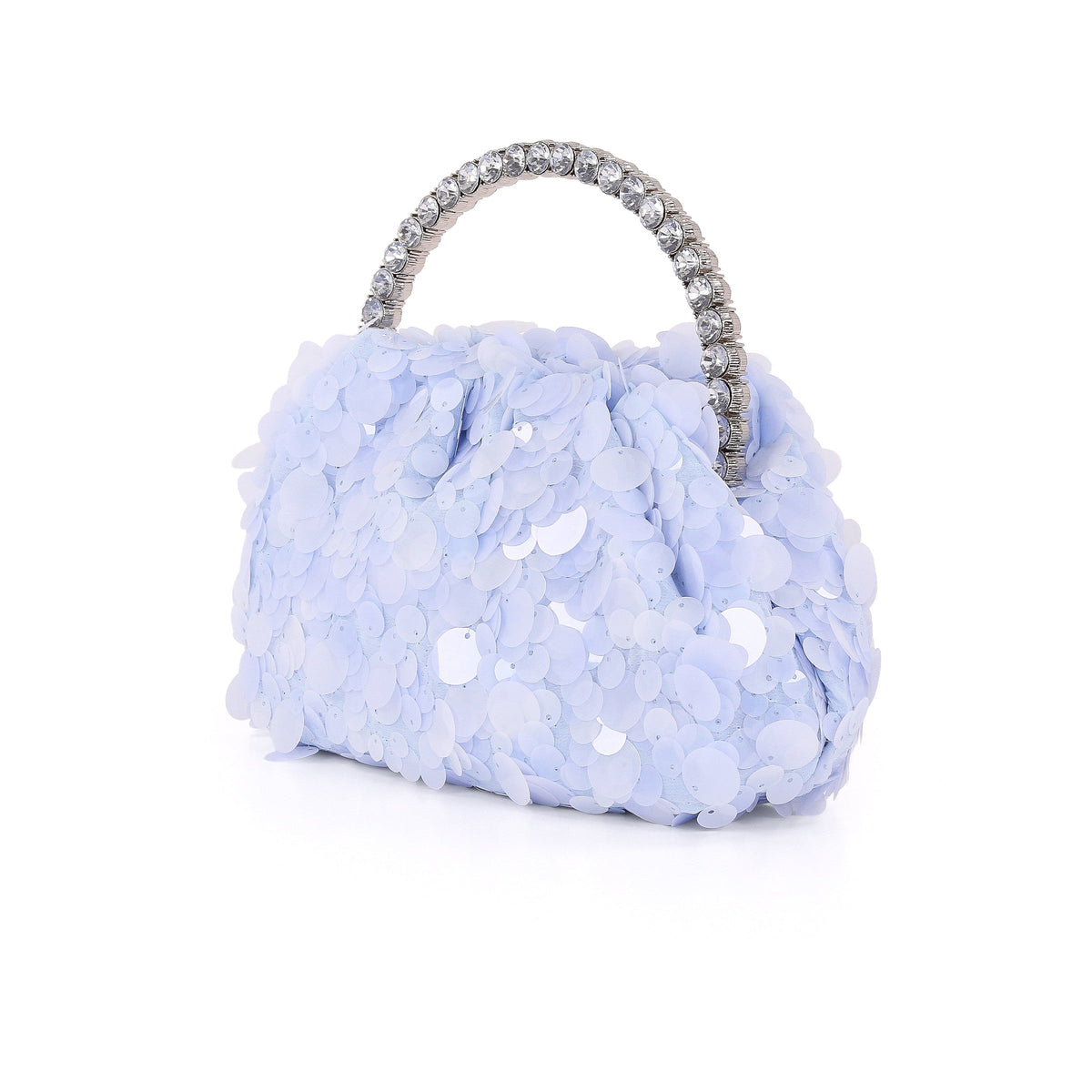 Noa Sequin Bugle Bead Pouch Clutch