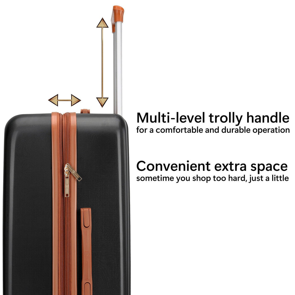 Mia 3 Piece Expandable Retro Luggage Set