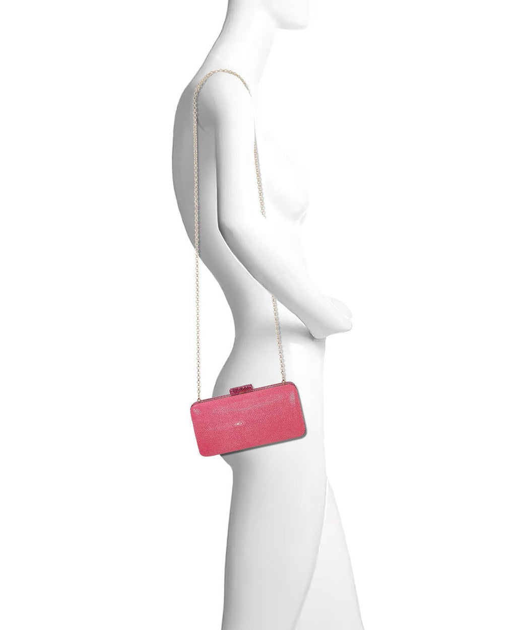 Evelyn Stingray Leather Clutch