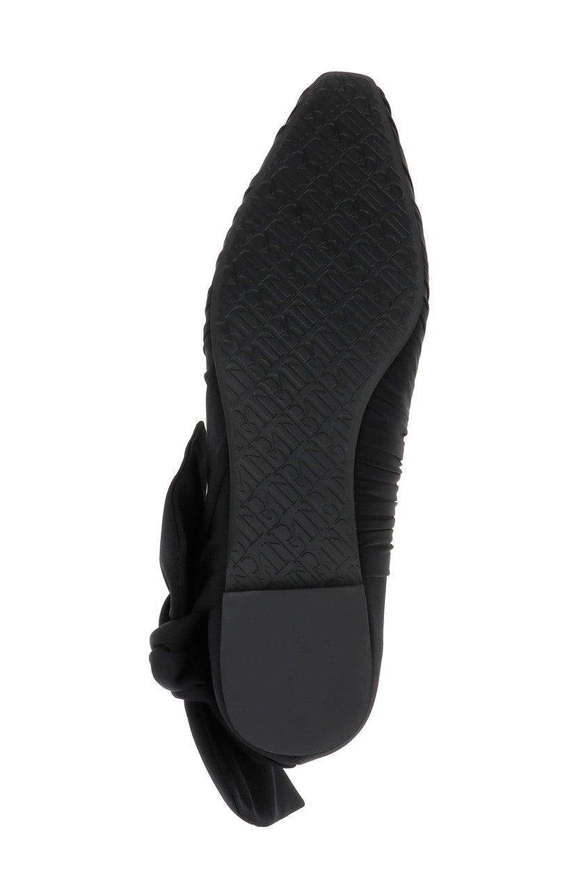 Vayln Ruched Ballet Flats with Oversized Bow