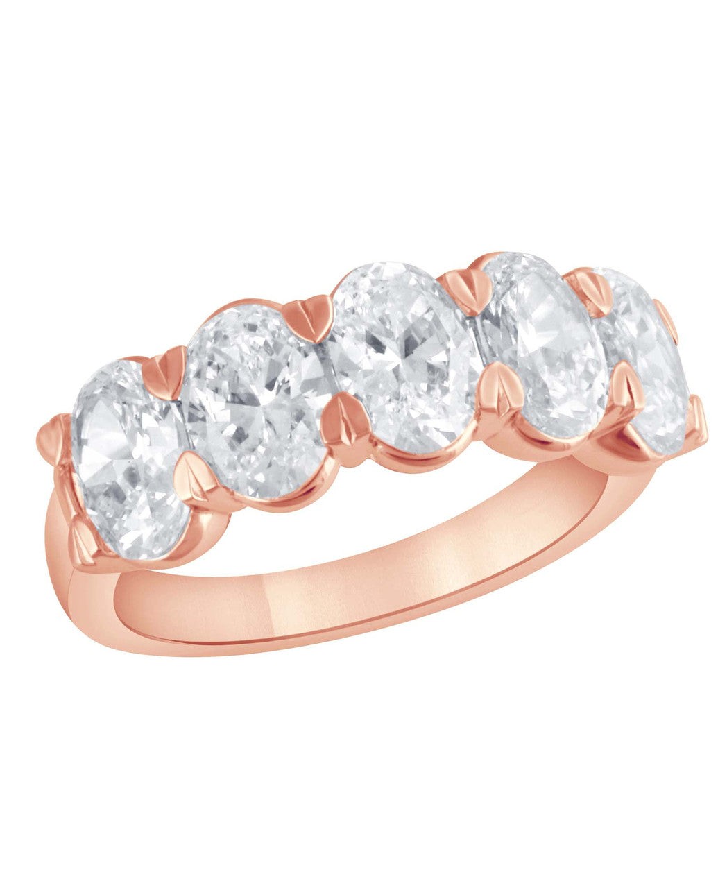 Oval-Cut Diamond Wedding Band