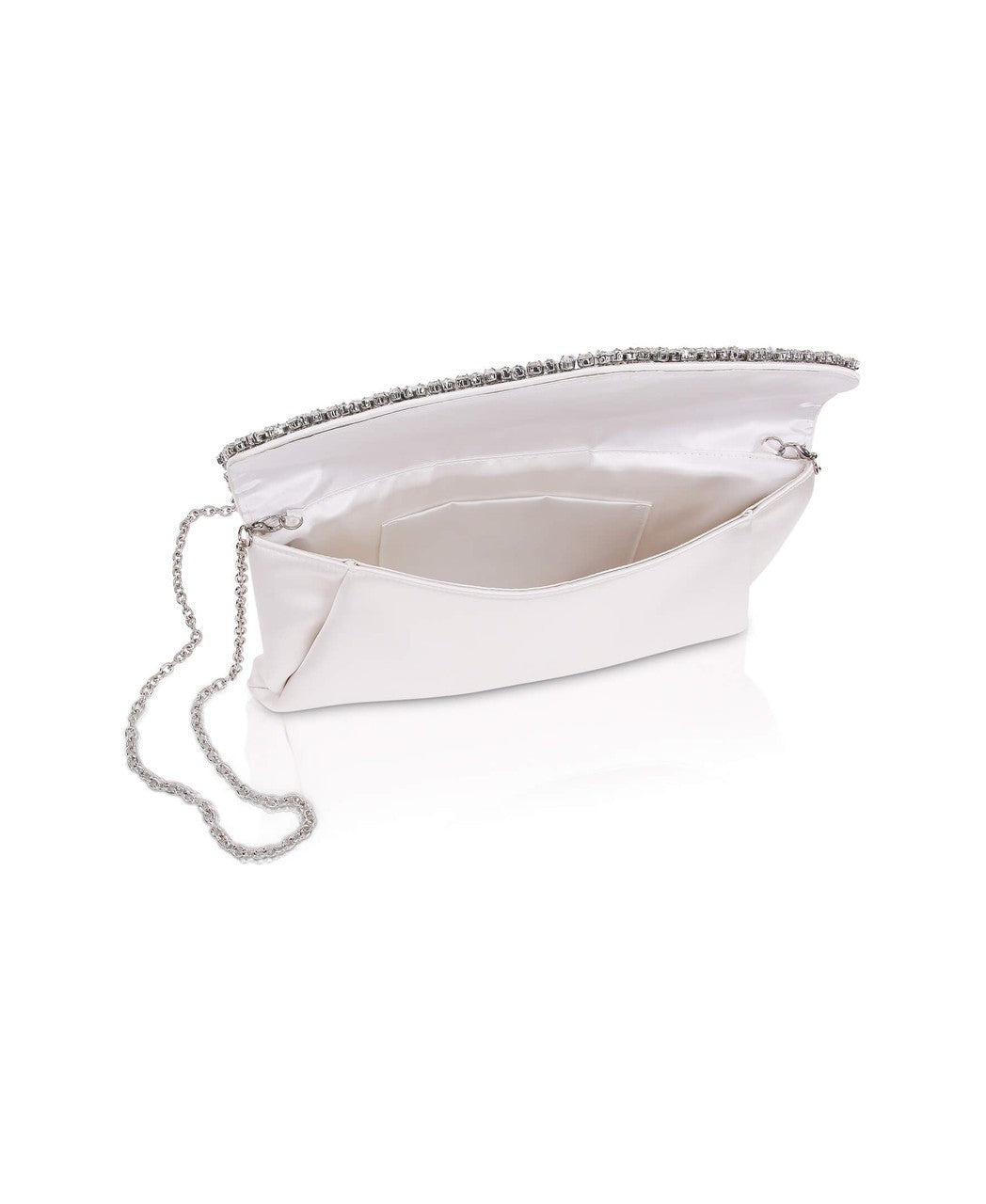 Mika Mixed Crystal Satin Envelope Clutch