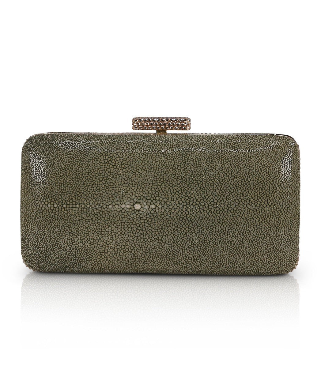 Evelyn Stingray Leather Clutch