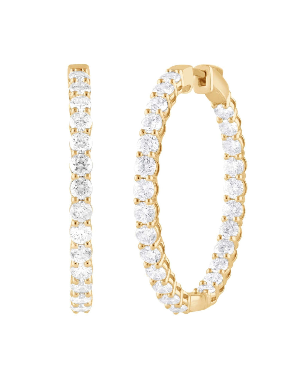 In & Out Diamond Hoop Earrings