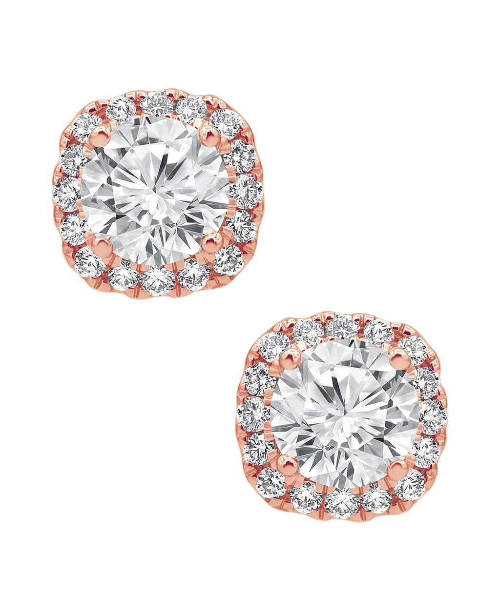 Cushion Diamond Stud Earrings