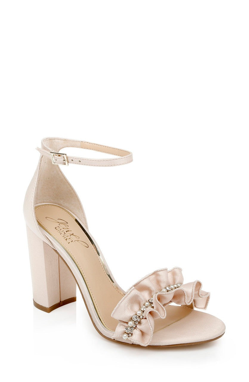 Deva Ruffle High Block Heel