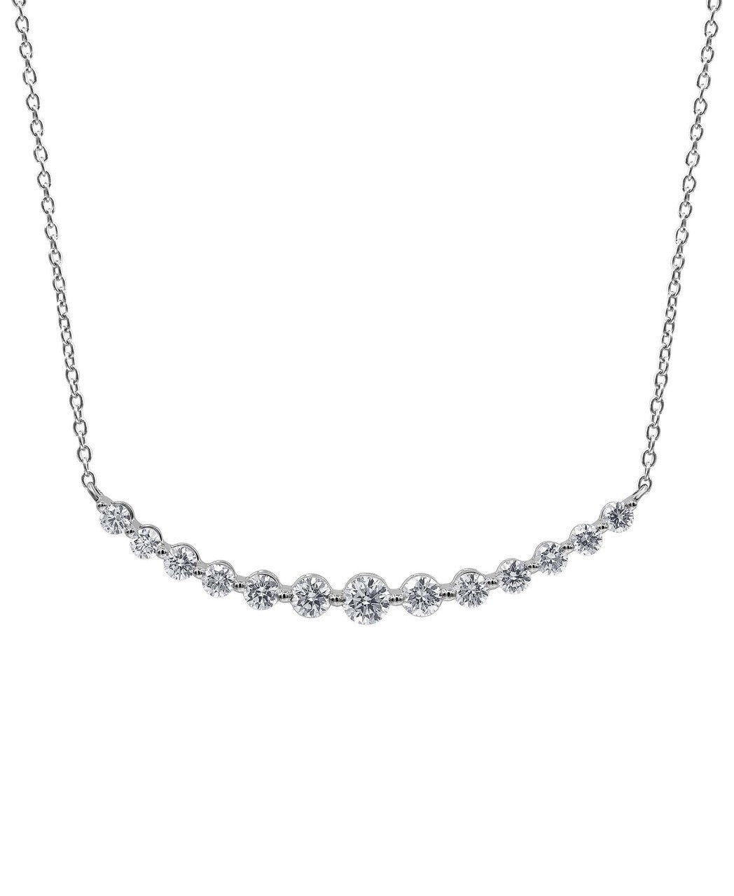 Diamond Curved Bar Collar Necklace