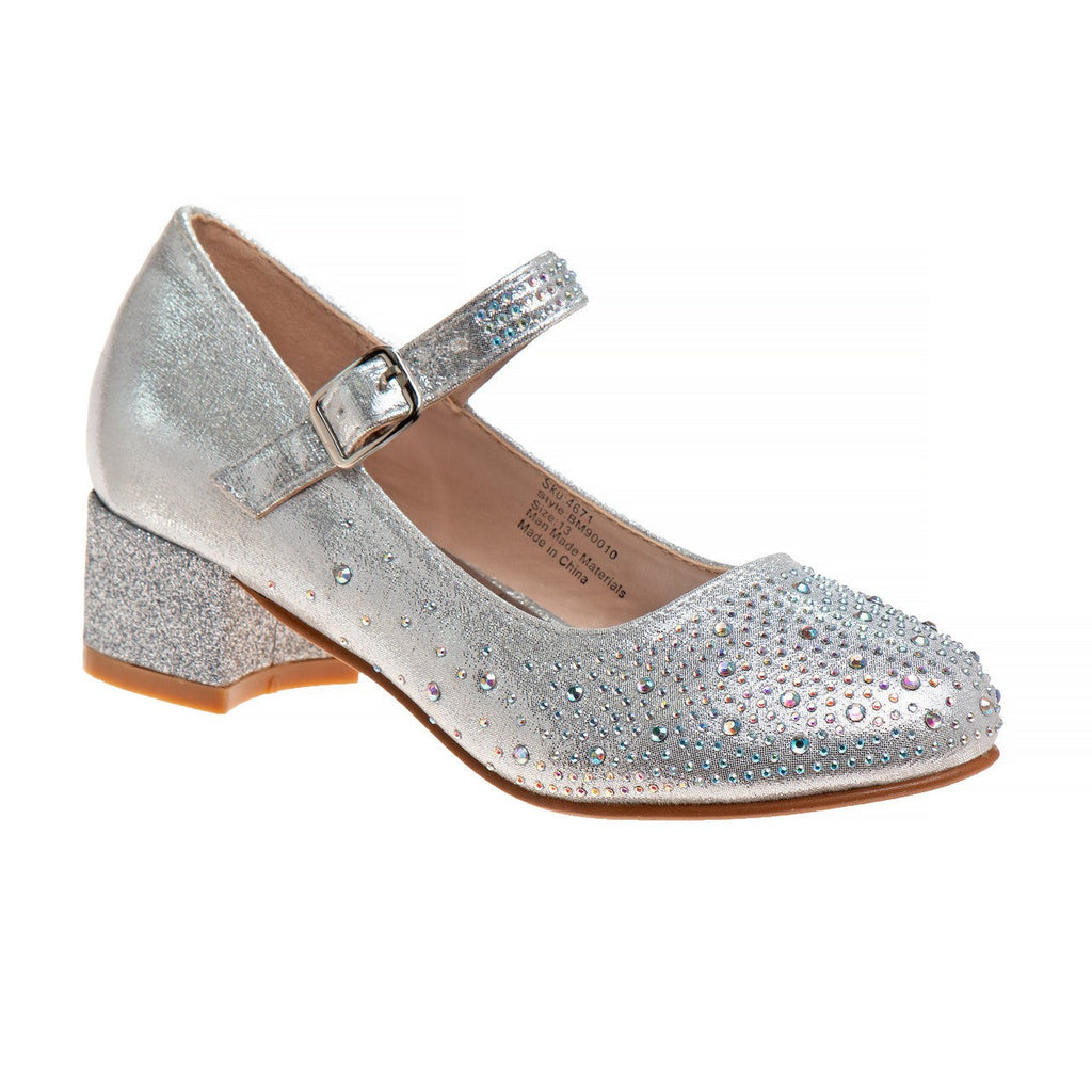 Girls' Buckled Block Heel Dress Shoes