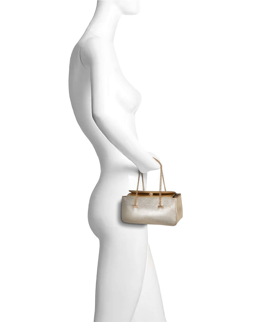 Senna Compact Faux Leather Box Clutch
