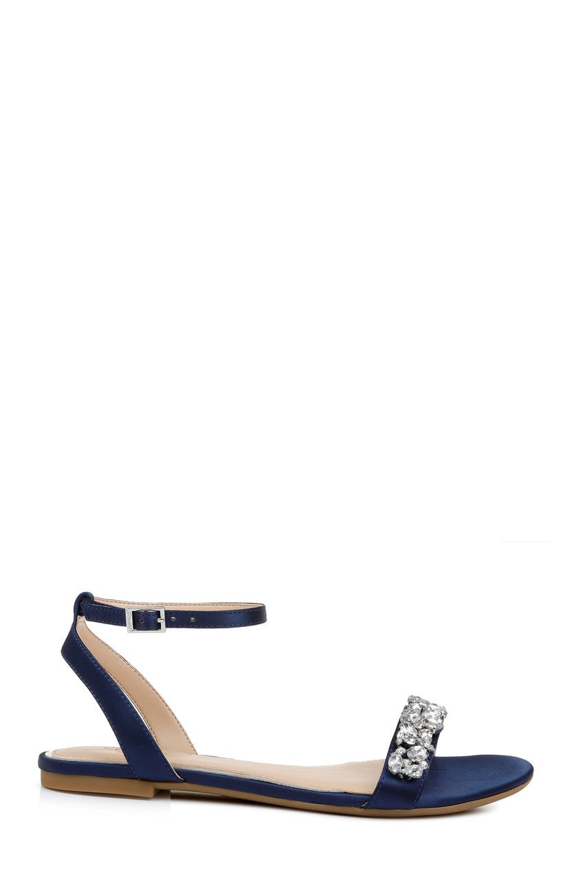 Ohara Minimalist Crystal Adorned Flats